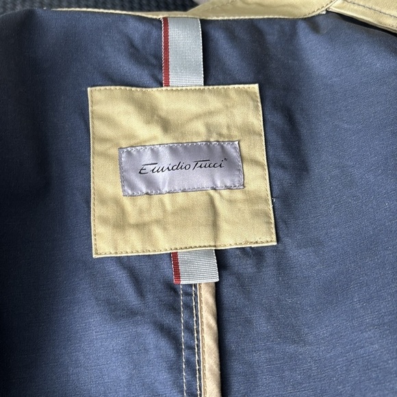 Emidio Tucci Men’s  100% Cotton Classic TRENCH
COAT, Size 56 (46/XL?) - Picture 7 of 8